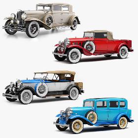 Retro Cars Collection 3D model